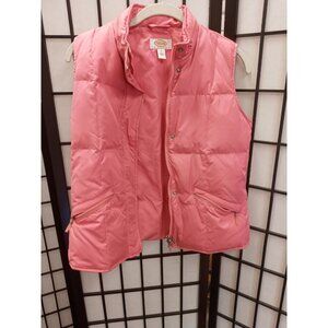 Talbots Petites Pink Peach Down Vest sz P